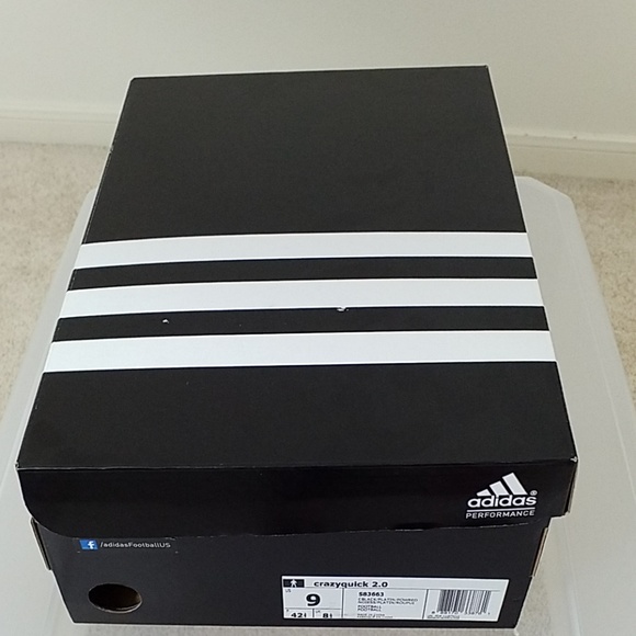 ADIDAS~Men's Sz 9-13~Red/Black Football Shoes NEW - Picture 3 of 5